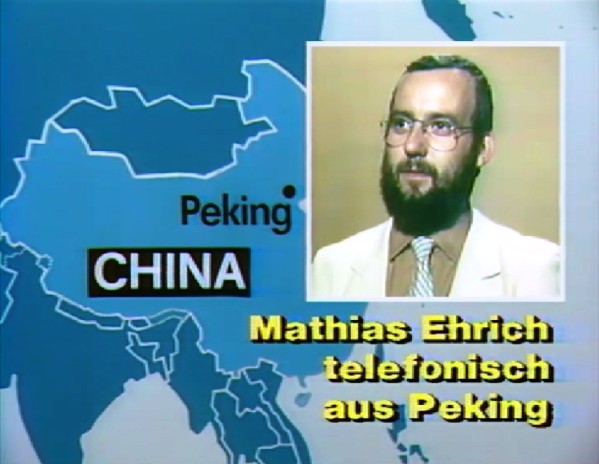 "Aktuelle Kamera" vom 04.06.1989, Mathias Ehrich aus Peking