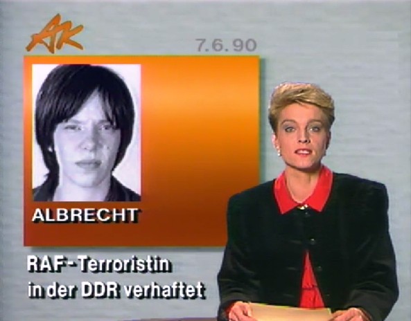 "AK am Abend" vom 07.06.1990, Verhaftung von Susanne Albrecht