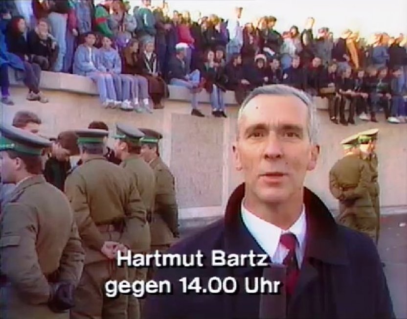 "Aktuelle Kamera" vom 10.11.1989, Hartmut Bartz am Brandenburger Tor