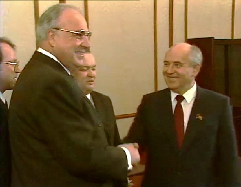 "Aktuelle Kamera" vom 10.02.1990, Helmut Kohl und Michail Gorbatschow