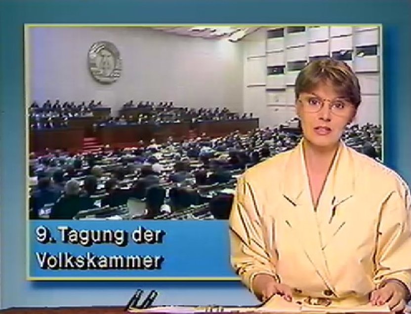 "Aktuelle Kamera" vom 8.06.1989, Angelika Unterlauf