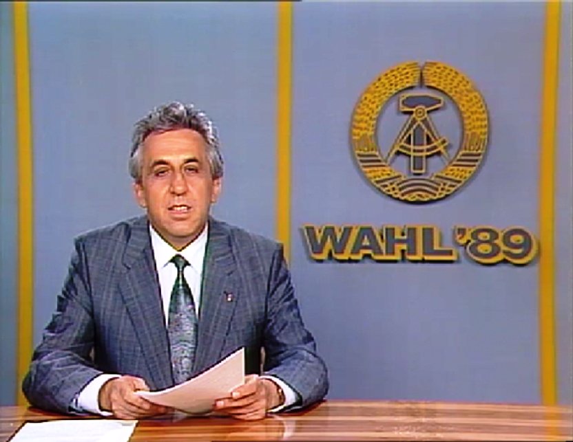 "Aktuelle Kamera" vom 07.05.1989, Egon Krenz verliest das Wahlergebnis